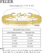14K Gold Mesh Chain Bracelets | 5.5Mm
