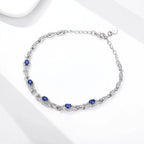 Natural Sapphire Bracelet for Women – S925 Sterling Silver Gemstone Jewelry, Premium Original Design NP Collection