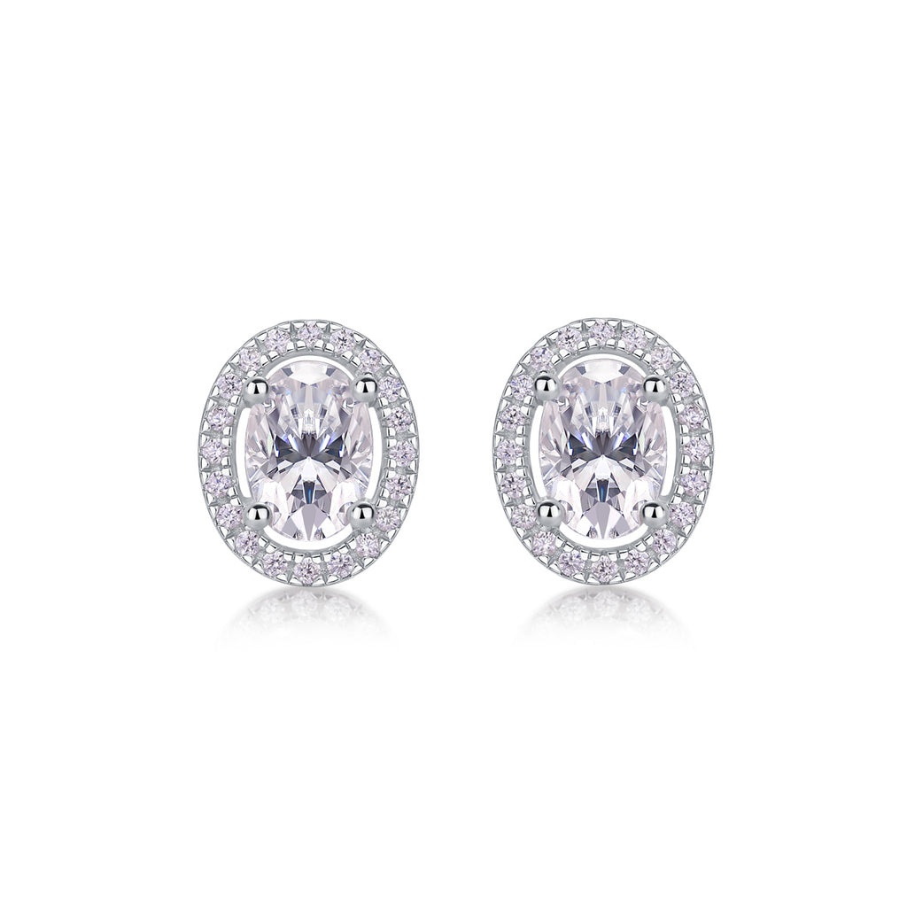 Phantom Night - Moissanite S925 Sterling Silver And Platinum-plated Stud Earrings