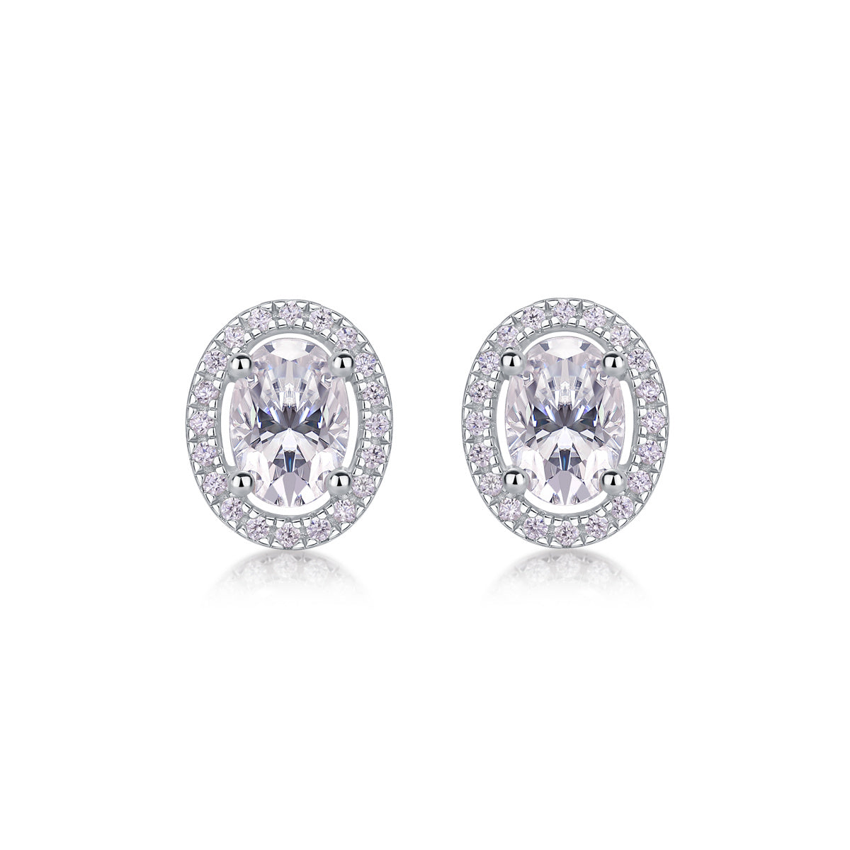 Phantom Night - Moissanite S925 Sterling Silver And Platinum-plated Stud Earrings