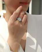 Dance With Youth - 5-carat Moissan Diamond S925 Sterling Silver And Platinum-plated Diamond Ring