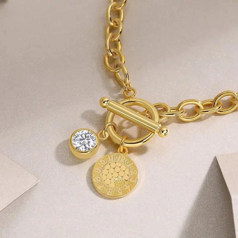 Set With Top-quality Moissanite, This Luxurious And Fashionable Light Luxury Trend Jewelry Silver Bracelet Is S925 Silver-plated With Gold NP Collection