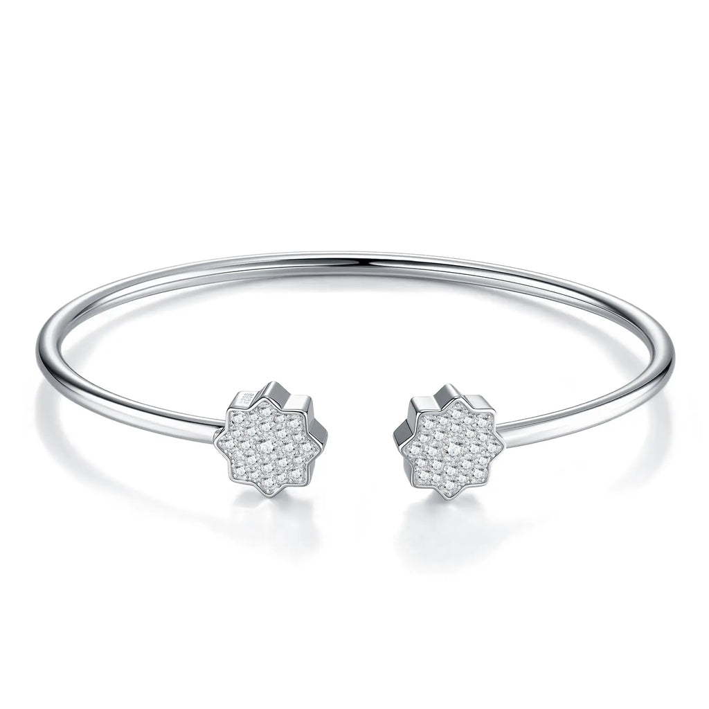 Luxury Minimalist Moissanite Bracelet in Platinum-Plated S925 Silver - N&P Colletion