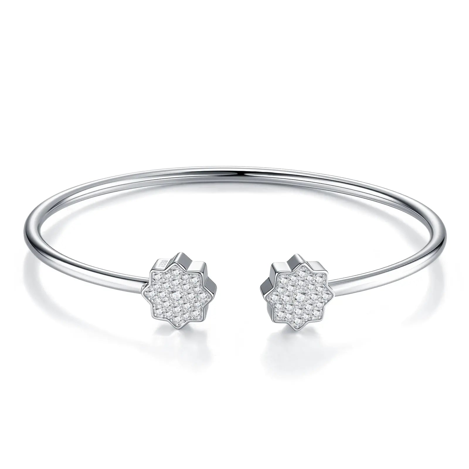 Luxury Minimalist Moissanite Bracelet in Platinum-Plated S925 Silver - N&P Colletion