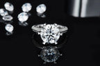 A 5-carat Luxury And Fashionable Light Luxury Jewelry Silver Ring With Top-quality Moissanite, S925 Silver Plated With Platinum NP Collection