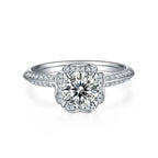 A 1-carat Luxurious And Fashionable Light Luxury Trend Jewelry Silver Ring, Set With Moissanite, Made Of S925 Silver-plated Platinum Material. - N&P Colletion
