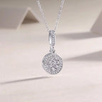 Double Ring Combination - Set With Top-quality Moissanite Fashionable Light Luxury Jewelry Silver Pendant Necklace S925 Silver Electroplated Platinum NP Collection