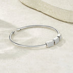 A Luxurious And Fashionable Minimalist Jewelry Bracelet Featuring Top-quality Moissanite, Made Of S925 Silver Electroplated With Platinum. - N&P Colletion