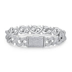 A Luxurious And Fashionable Minimalist Jewelry Bracelet Featuring Top-quality Moissanite, Made Of S925 Silver Electroplated With Platinum. - N&P Colletion