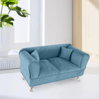 Openable Sofa Jewelry Box, Vintage Miniature Velvet Couch Jewelry Box 