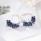 Floral Glide Gold Hoops NP Colletion