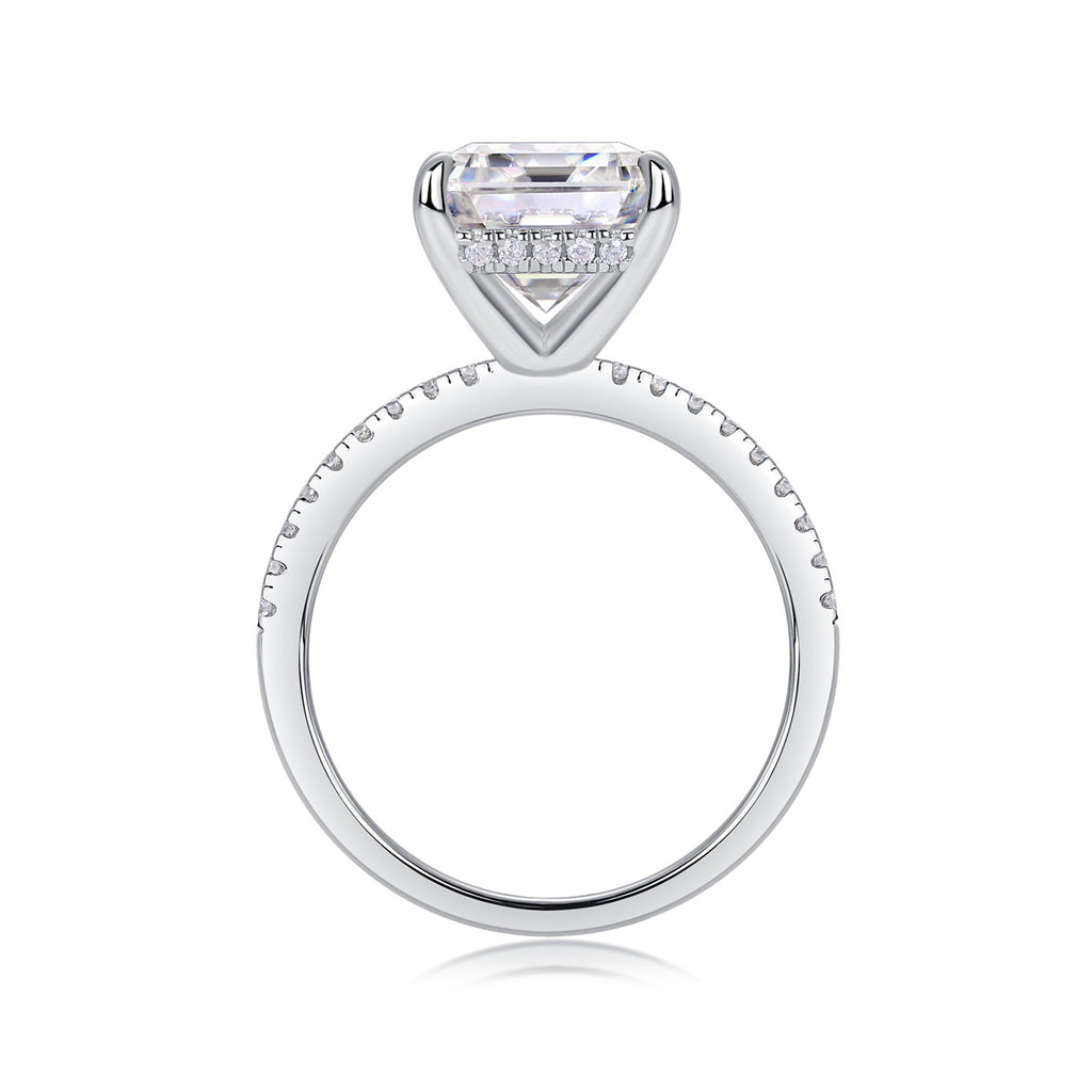 Iridescence City - Moissanite S925 Sterling Silver And Platinum Diamond Ring