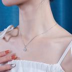 Snowflake Dance - Diamond Jewelry Pendant With Moissanite S925 Sterling Silver And Platinum Plating