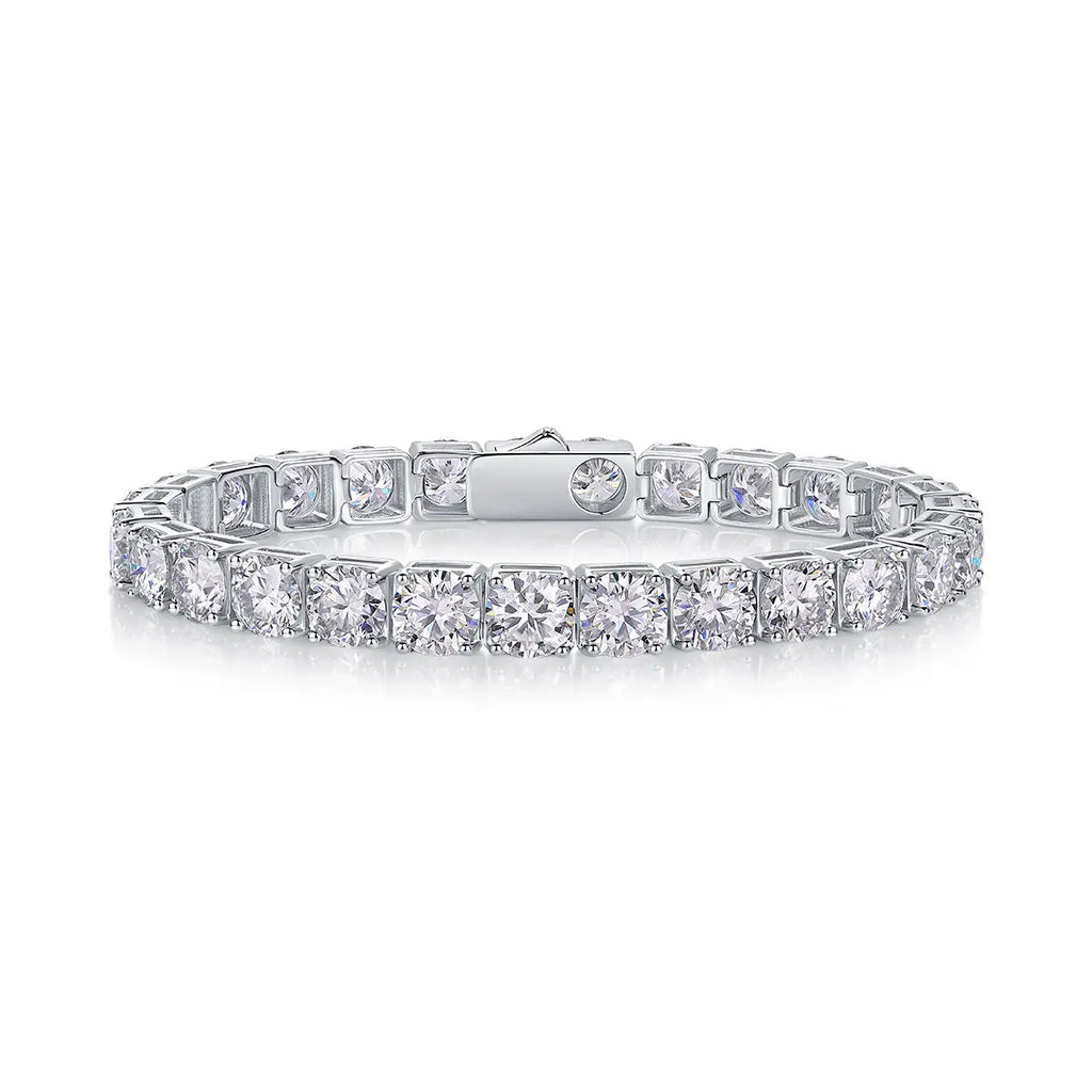 Large Gravitational Pull – Fashionable Light Luxury Moissanite S925 Silver-Plated Platinum Bracelet NP Collection