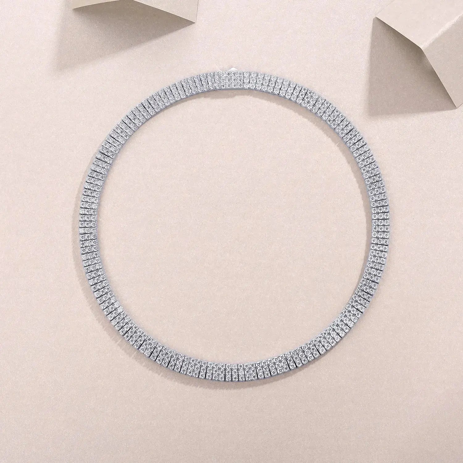 Aperture - Set With Moissanite Luxury And Fashionable Light Luxury Jewelry Silver Necklace S925 Silver Plated Platinum NP Collection