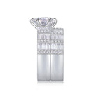 Vanilla - 3-carat Moissanite S925 Sterling Silver And Platinum-plated Diamond Ring