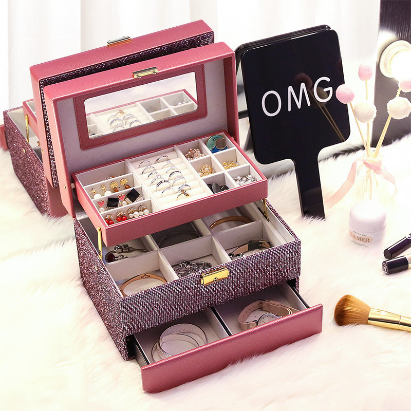 Organizing Box Flannel Storage Jewelry Box
