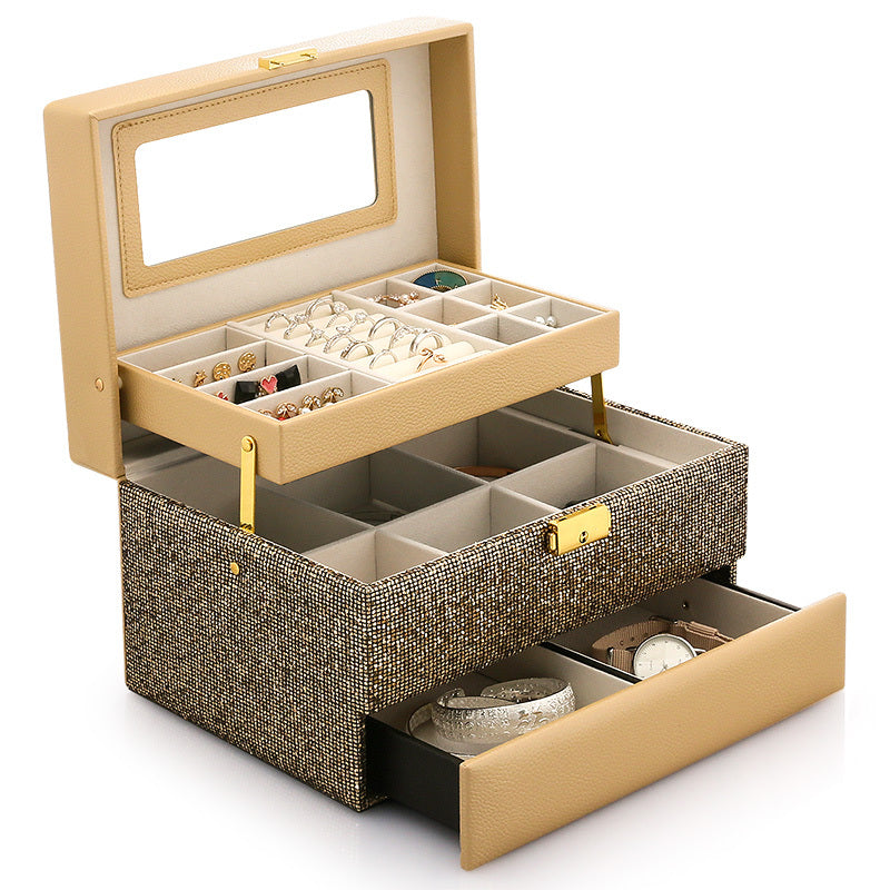 Organizing Box Flannel Storage Jewelry Box