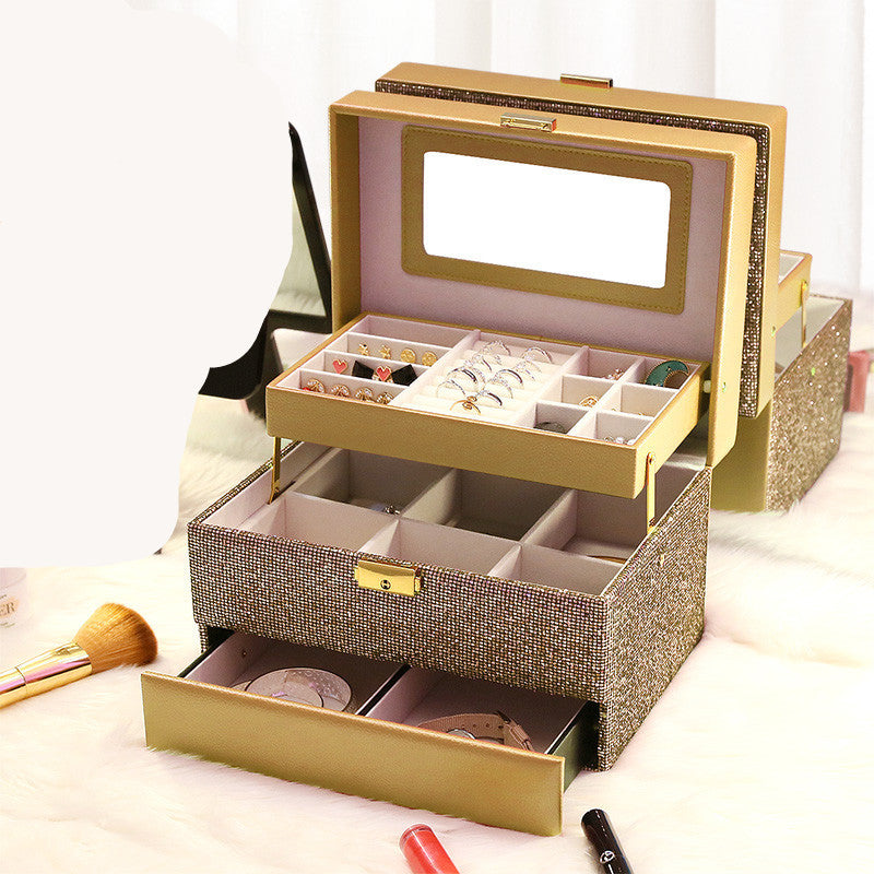 Organizing Box Flannel Storage Jewelry Box