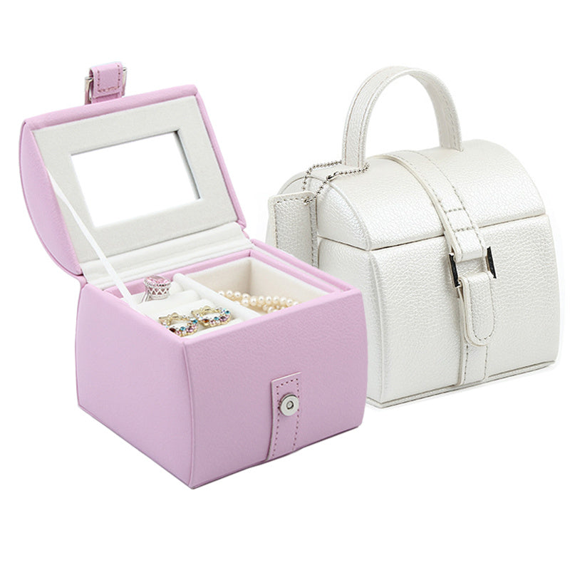 Carrying Type Jewelry Box Small Portable Jewelry Box High-End