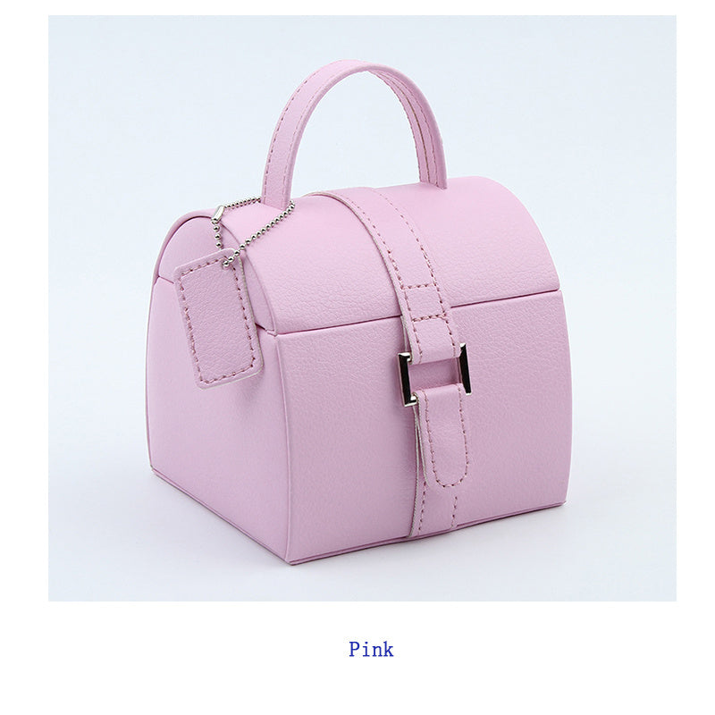 Carrying Type Jewelry Box Small Portable Jewelry Box High-End