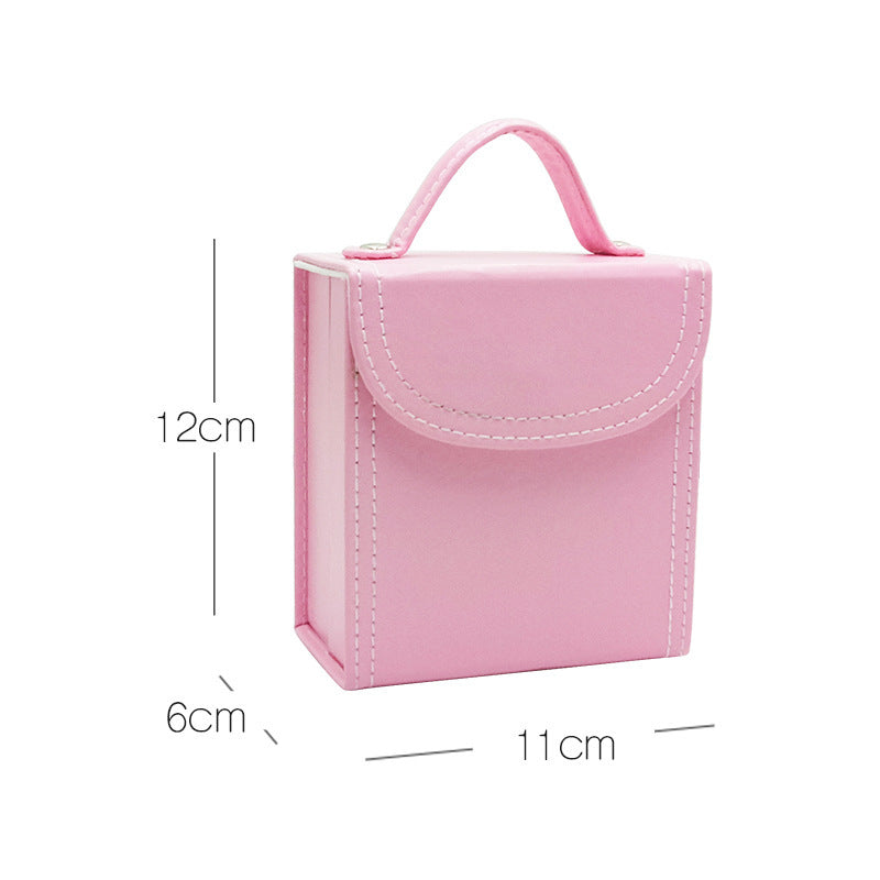 Leather Mini Portable Jewelry Bag
