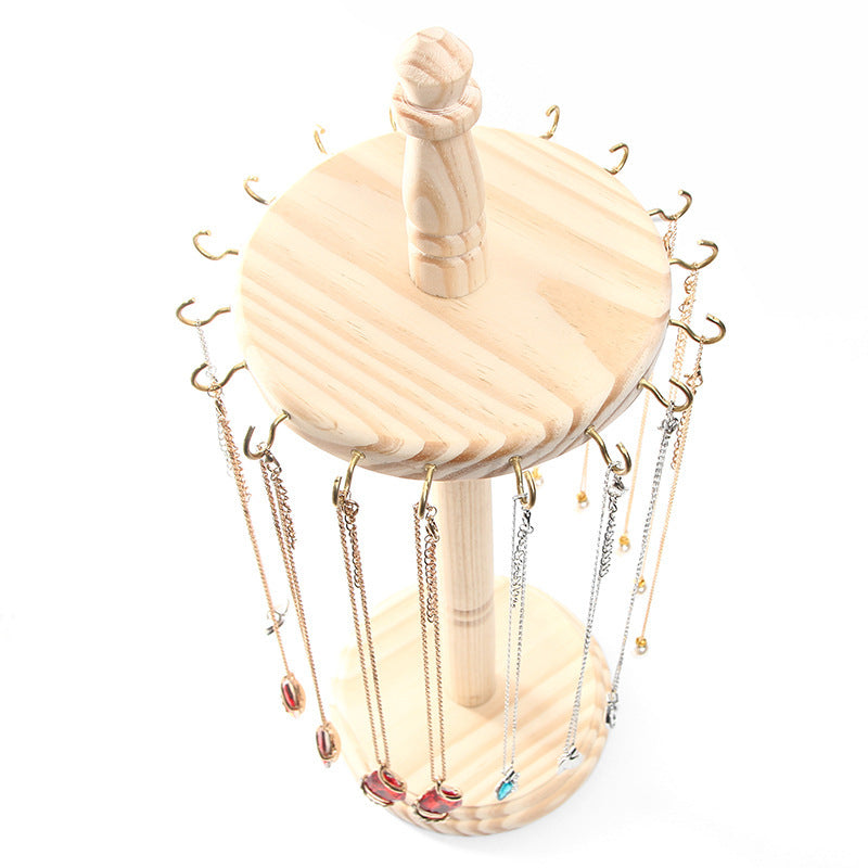 Creative Solid Wood Pendant Jewelry Stand