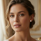 925 Sterling Silver Elegant Asscher Cut Brilliant Gemstone Stud Earrings in Polished Metal Setting