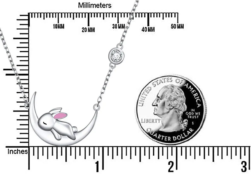 925 Sterling Silver Bunny Necklace