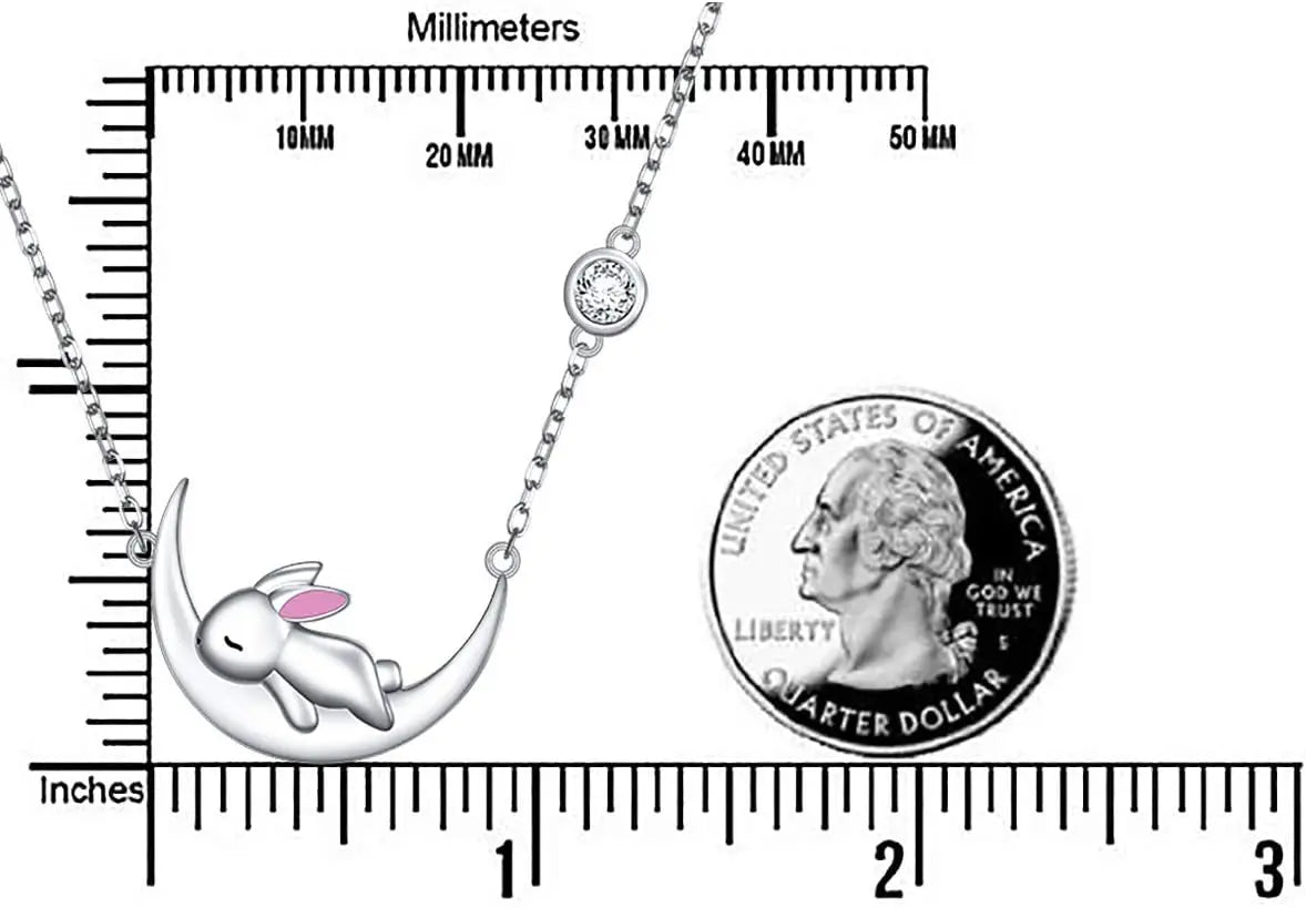 925 Sterling Silver Bunny Necklace