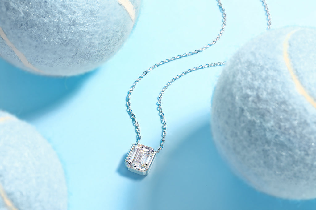 Moissanite S925 Sterling Silver And Platinum-plated Diamond