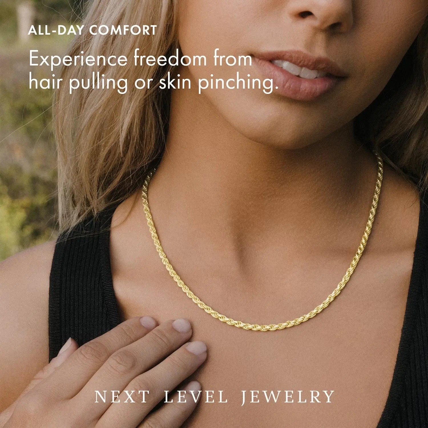 Solid 14K Gold Vermeil Sterling Silver Rope Diamond-Cut Necklace 