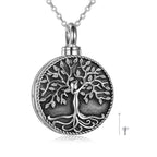 Tree of Life Urn Cremation Jewelry Necklace for Ashes in Sterling Silver