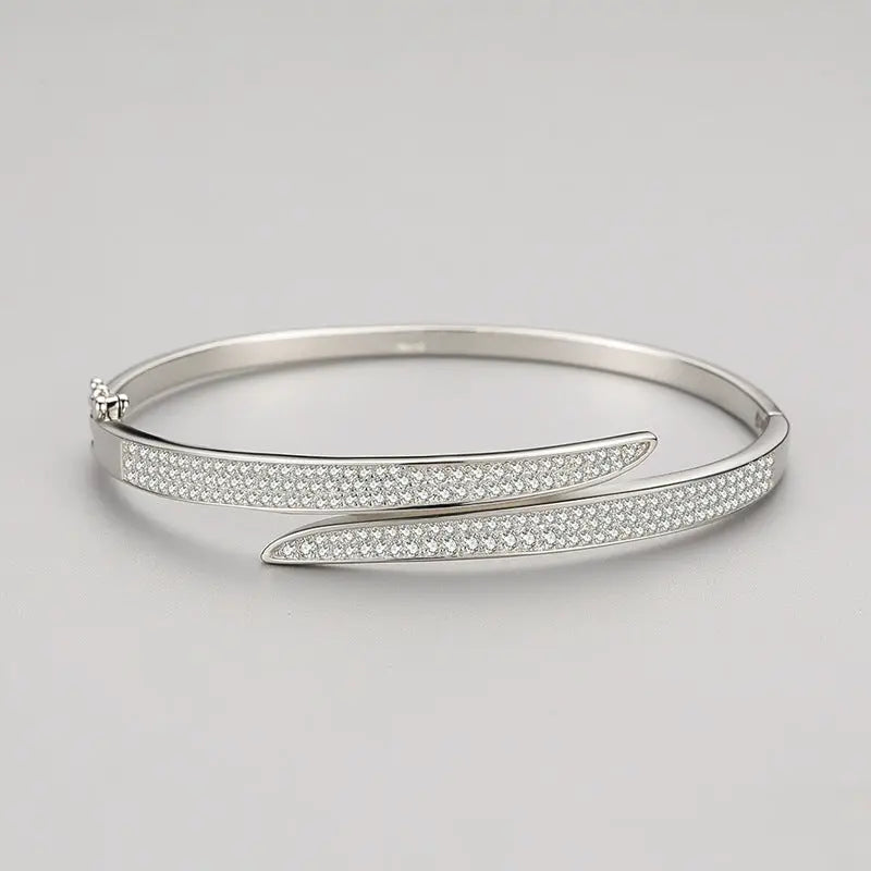 S925 Silver Bracelet For Women Special-interest Design Ins Hong Kong Style Asymmetric