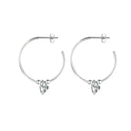 Moissanite Luxury And Fashionable Light Luxury Jewelry Silver Stud Earrings S925 Silver Plated Platinum NP Collection
