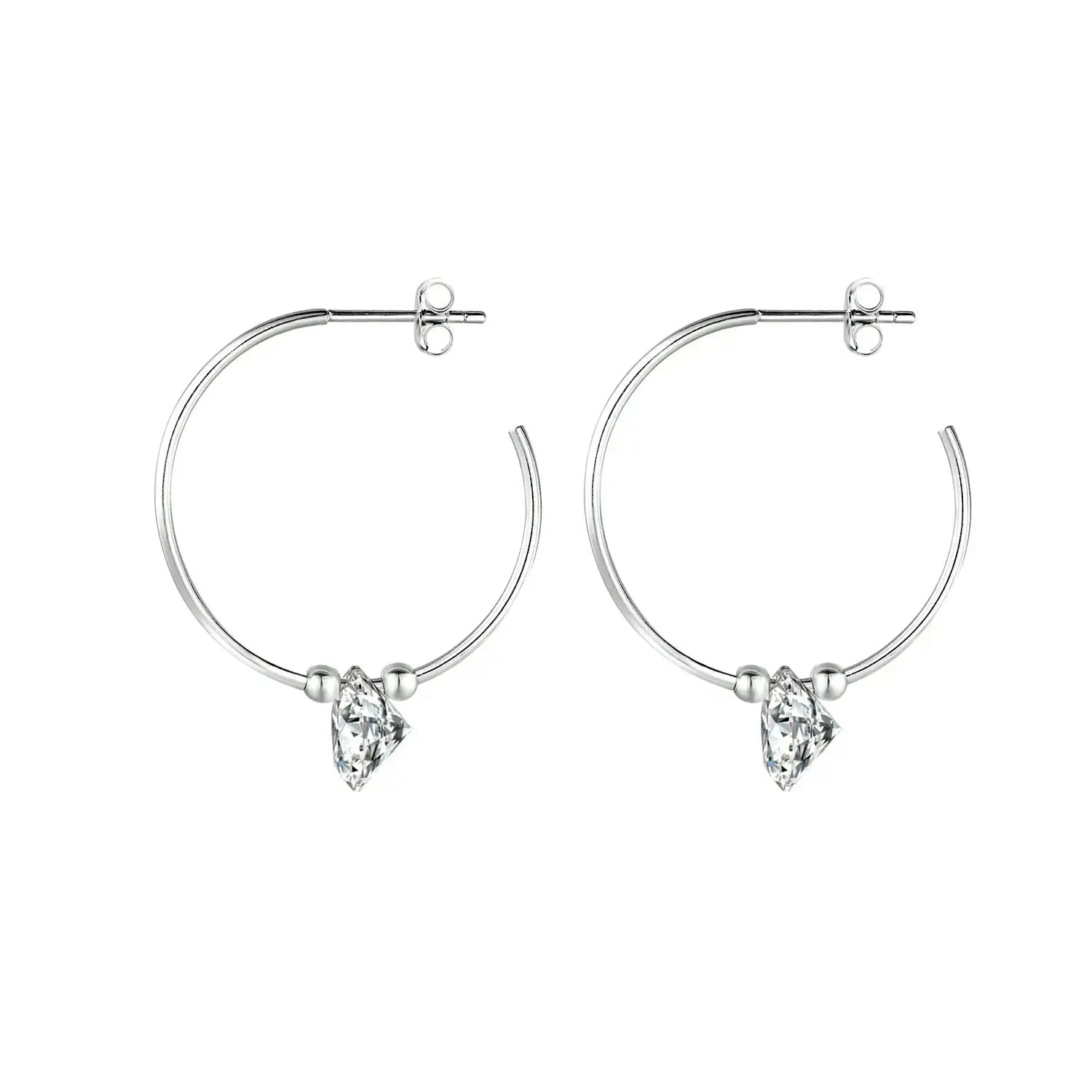Moissanite Luxury And Fashionable Light Luxury Jewelry Silver Stud Earrings S925 Silver Plated Platinum NP Collection