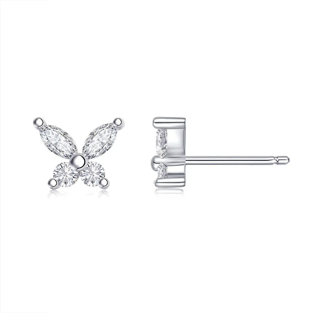 Top-quality Moissanite Luxury And Fashionable Light Luxury Jewelry Silver Stud Earrings S925 Silver Plated Platinum NP Collection
