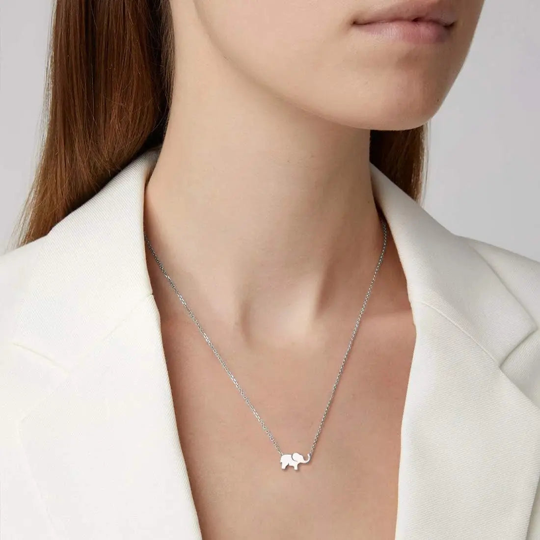 Lucky Elephant Necklace 925 Sterling Silver Necklace 