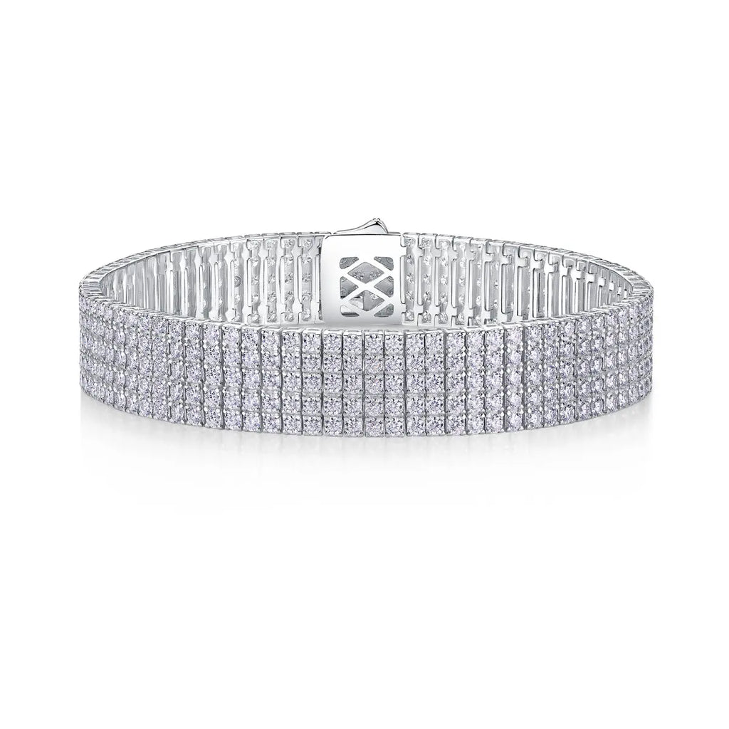Shining And Simple – Luxurious jewelry Light Luxury Moissanite S925 Silver-Plated Platinum Bracelet NP Collection