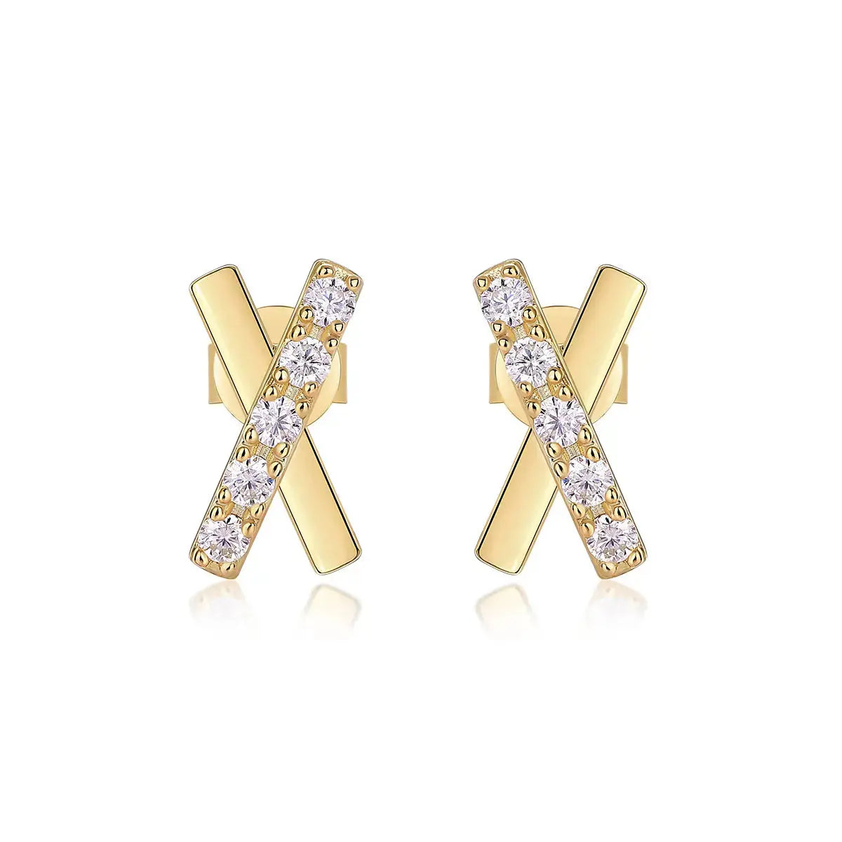 Dream Road - Premium Moissanite Luxury Fashion Light Luxury Jewelry Silver Stud Earrings S925 Silver Electroplated Gold NP Collection