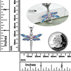 Sterling Silver Dragonfly Urn for Ashes Opal Dragonfly Cremation Necklace