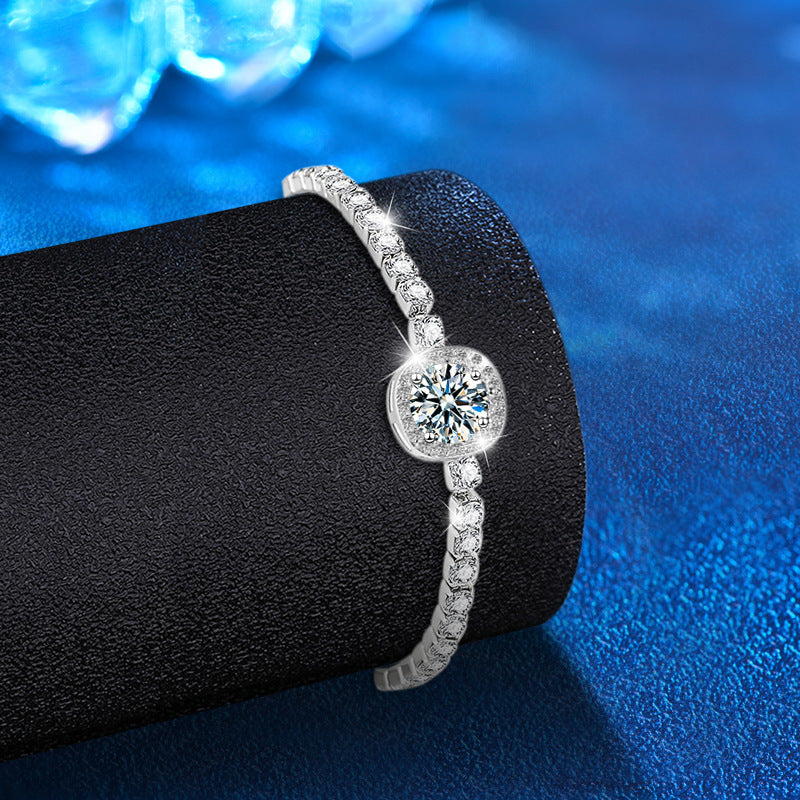 925 Sterling Silver Bracelet Starry Moissanite Bracelet