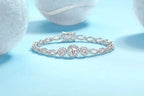 1-carat Luxury And Fashionable Light Luxury Trend Jewelry Silver Bracelet Set With Top-quality Moissanite, S925 Silver Electroplated Platinum NP Collection