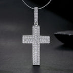 A Luxurious And Fashionable Minimalist Jewelry Pendant Necklace Set With Top-quality Moissanite, Made Of S925 Silver Electroplated With Platinum. - N&P Colletion