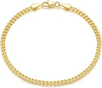 14K Gold 3Mm Classic Cuban Bracelet