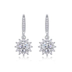 Qingcheng - Half-carat Moissan Diamond S925 Sterling Silver And Platinum-plated Stud Earrings