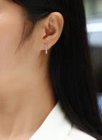 State Of Mind - Moissanite S925 Sterling Silver And Platinum-plated Stud Earrings