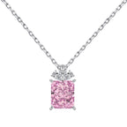 Women's Necklace Exquisite Rock Candy Shape Ice Flower Cut Zircon