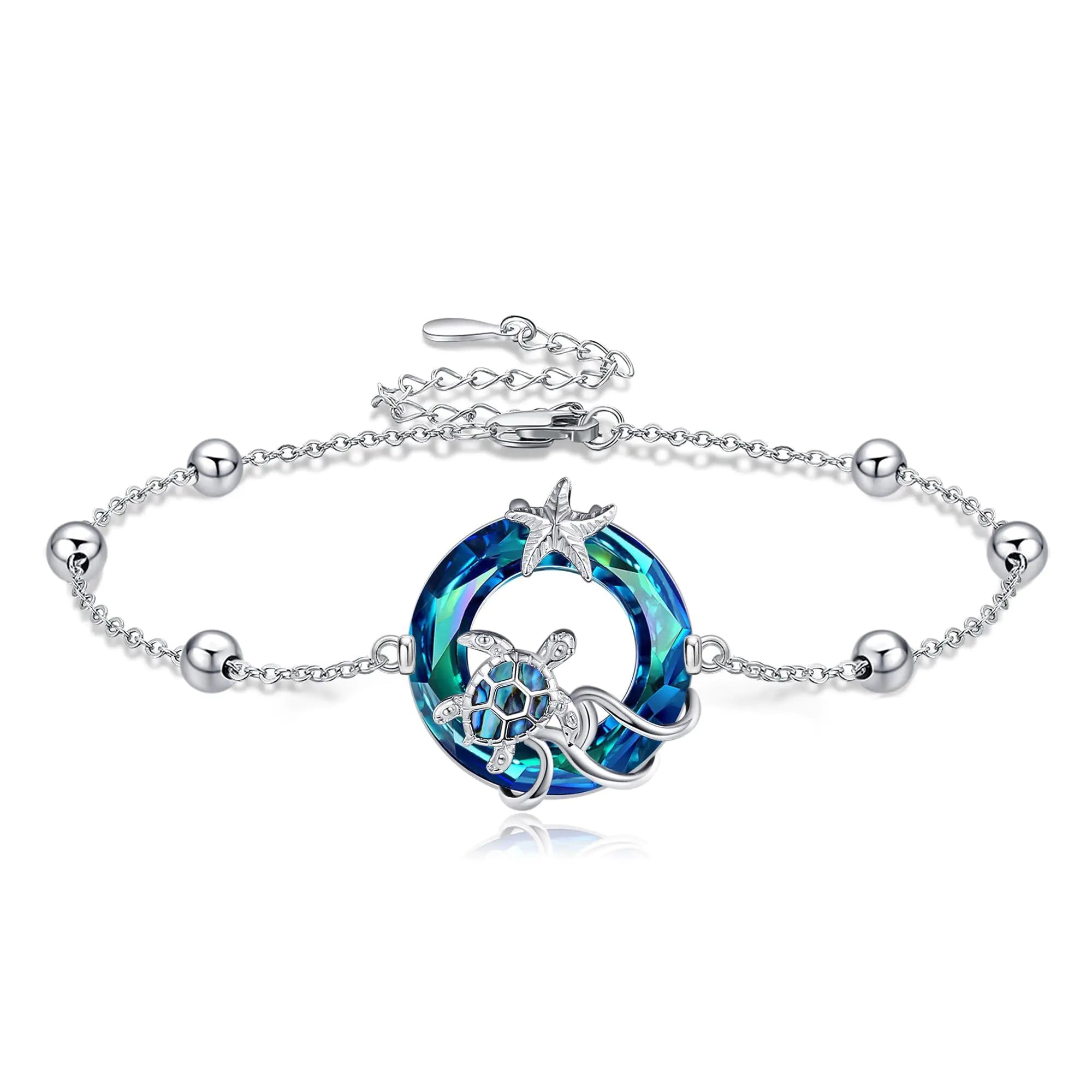 Turtle Bracelet for Women 925 Sterling Silver