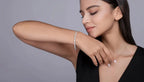 Set With Top-quality Moissanite, This Luxurious And Fashionable Light Luxury Trend Jewelry Silver Bracelet Is Made Of S925 Silver Electroplated With Platinum NP Collection